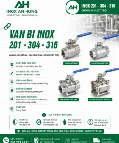 VAN BI REN INOX 2PC - 3PC TAY GẠT
